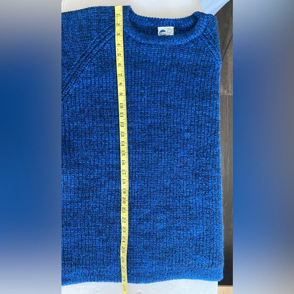 Vintage chunky wool blend sweater size L-XL Blue - Picture 9 of 10